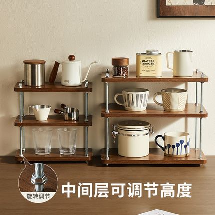 咚西实木杯架桌面杯子置物架茶杯水杯咖啡杯收纳台面厨房置物架子