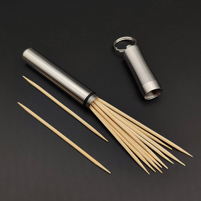 迷你牙签盒不锈钢牙签筒随身便携式创意收纳桶户外旅游防水密封仓,收纳整理,牙签筒,淘宝优惠券,粉丝福利购,淘宝优惠卷