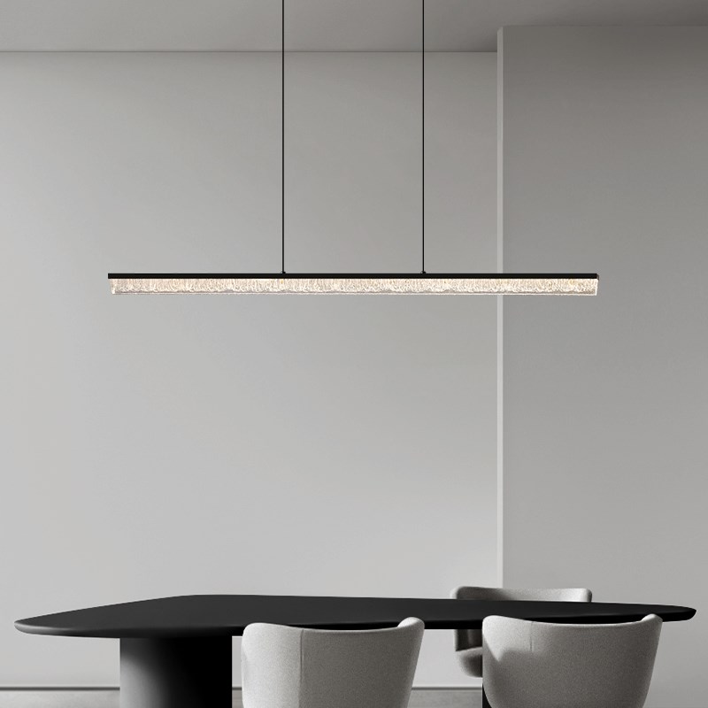 帕莎 餐厅吊灯 意式极简全光谱高级感一字长条可升降餐桌吧台吊灯