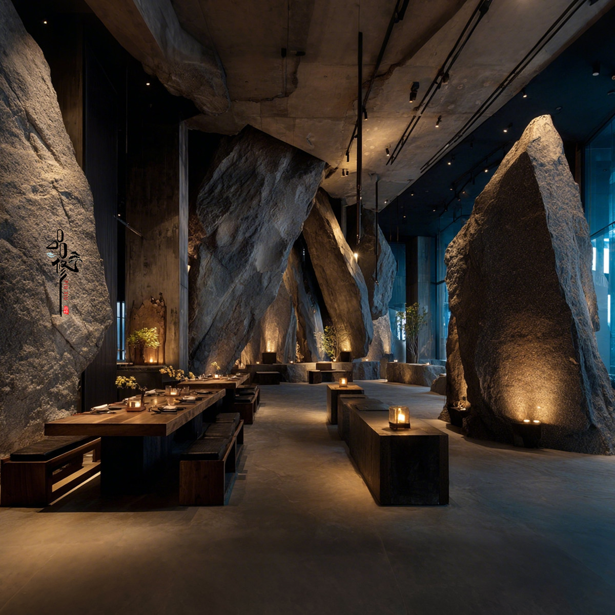 品修现代简约仿真山石室内景观装置造景岩石造型装饰餐厅空间设计,商业/办公家具,景观道具/景观摆件/景观装置,淘宝优惠券,粉丝福利购,淘宝优惠卷