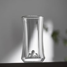 双层观山杯隔热泡绿茶杯龙井专用玻璃杯男个人耐热高档太平猴魁杯