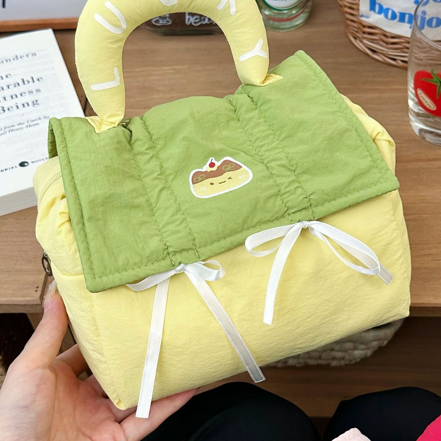 多巴胺lucky化妆包大容量便携旅行手提包可爱卡通分区化妆收纳包