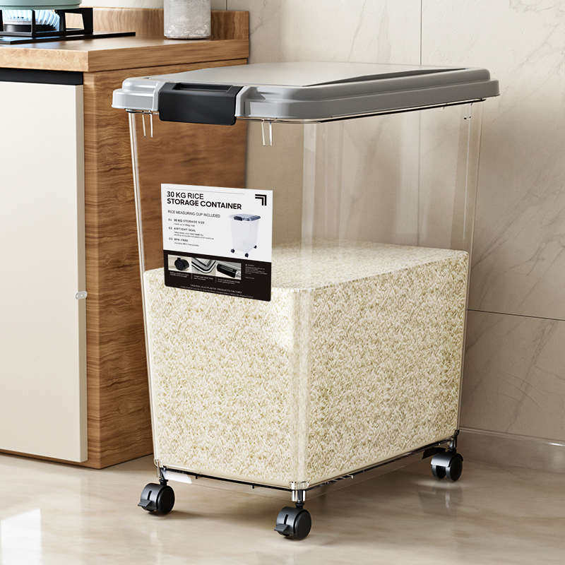 装米桶30斤50斤家用防潮防虫密封储米箱米缸面粉米面收纳盒储存罐,厨房/烹饪用具,米桶/米缸,淘宝优惠券,粉丝福利购,淘宝优惠卷