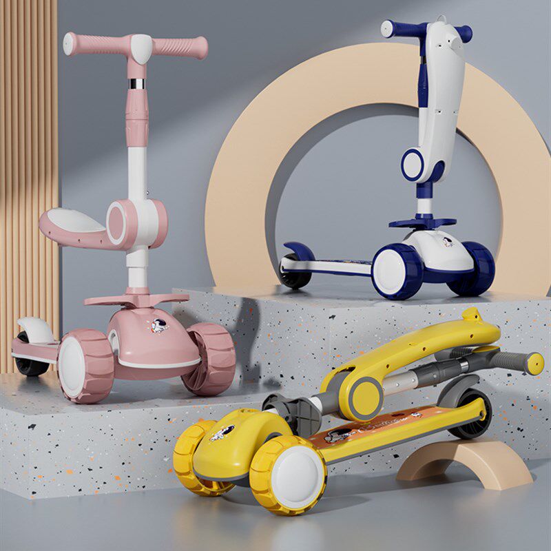 儿童滑板车2-3-6-12岁三合一宝宝小男女孩踏板可坐可骑滑滑溜溜车