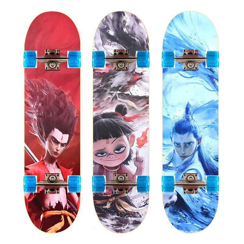 哪咤儿童滑板车四轮6到12岁库洛紫玩具男孩3岁女六一儿童节礼物