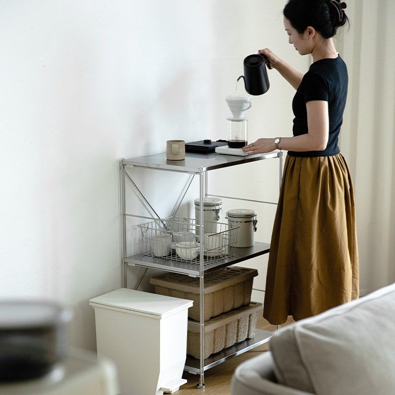 霜山不锈钢客厅落地置物架家用简约多层书架展示架多功能储物柜,厨房/烹饪用具,厨房置物架/置物柜/角架,淘宝优惠券,粉丝福利购,淘宝优惠卷