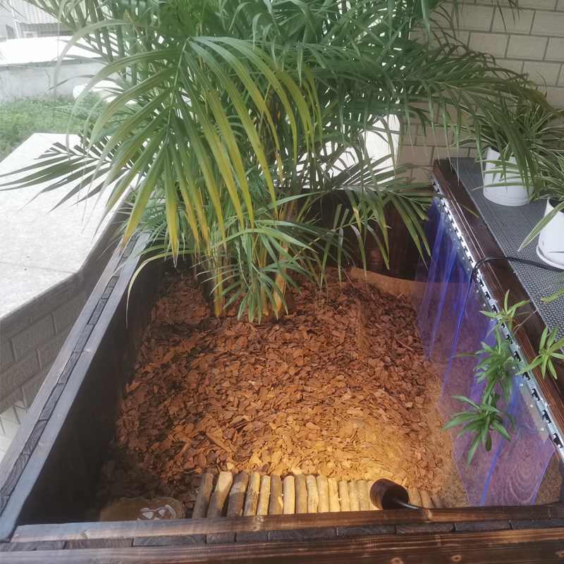 黄缘安缘台缘陆龟生态饲养箱造景箱养殖箱龟缸实木防腐可订制