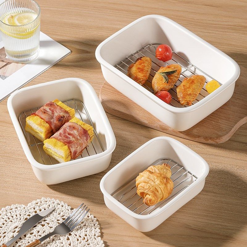 lissa 陶瓷烤盘微波炉烤箱专用芝士焗饭盘控油沥油盘家用备菜盘子,餐饮具,盘,淘宝优惠券,粉丝福利购,淘宝优惠卷