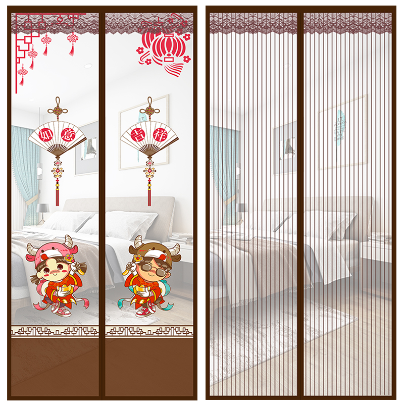 防蚊门帘魔术贴纱门农村定做纱窗帘家用自吸磁铁对吸蚊帐夏天金刚