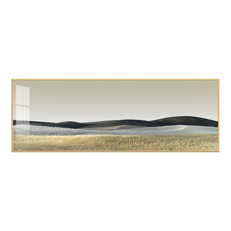 简约客厅装饰画横版沙发背景墙画山水办公室壁画大气卧室晶瓷挂画图片
