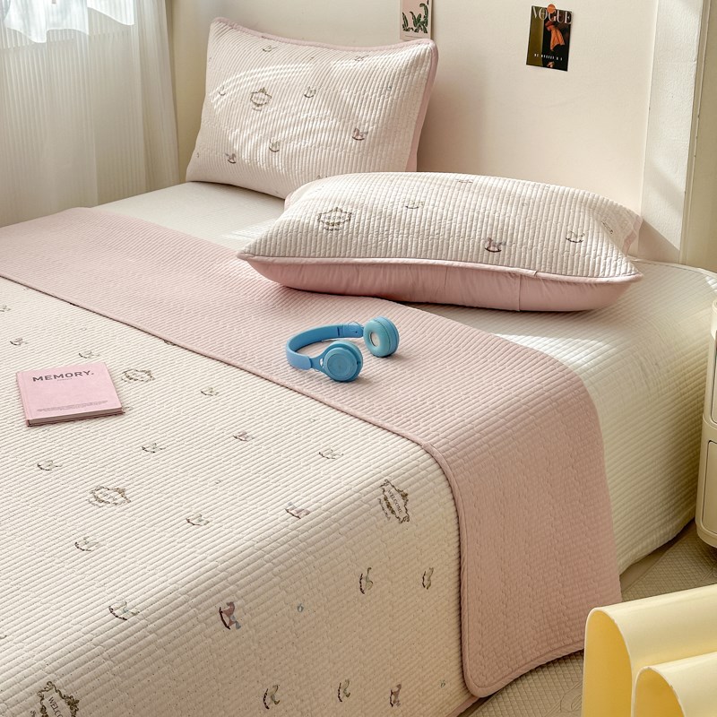 双面全棉夹棉床盖2025春季新款榻榻米专用炕盖加厚纯棉床单三件套