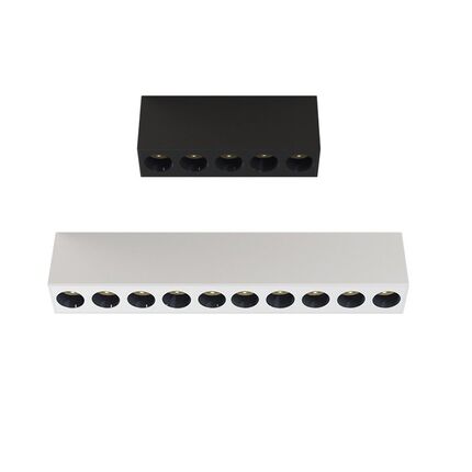 无主灯设计师长条线性灯玄关客厅家用格栅灯 led深杯防眩明装射灯