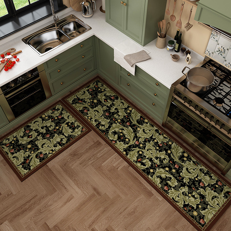 硅藻泥厨房地垫美式复古厨房l形长条脚垫子免洗可擦吸水防滑地毯,居家布艺,厨房地垫,淘宝优惠券,粉丝福利购,淘宝优惠卷