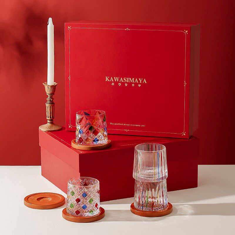 川岛屋威士忌酒杯套装玻璃杯子洋酒杯高级感礼盒生日新婚乔迁礼物