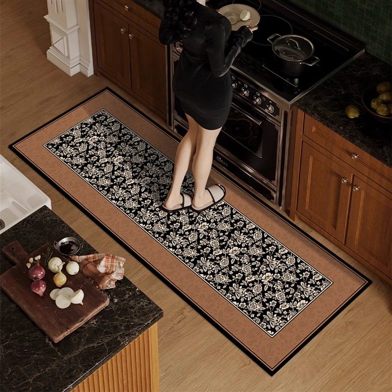中古风高级感厨房硅藻泥地垫吸水吸油防滑耐脏脚垫可擦洗免洗地毯,居家布艺,厨房地垫,淘宝优惠券,粉丝福利购,淘宝优惠卷