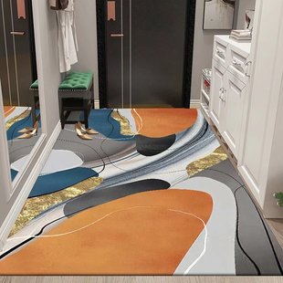 轻奢风入户门地垫进门防滑脚垫家用大门口垫子玄关地毯门垫可裁剪