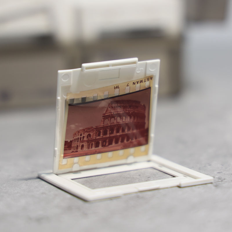 WINW文尔维135反转片框塑料片夹幻灯片夹100片白色薄装带盒子整盒