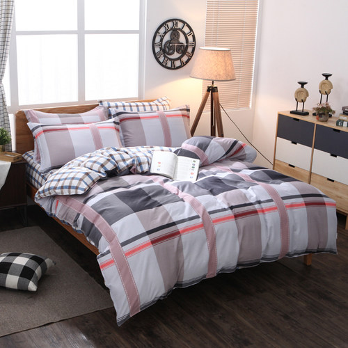 全棉四件套斜纹纯棉被套220x240被罩200x230cm2.2x2.4米1.8x2.2m