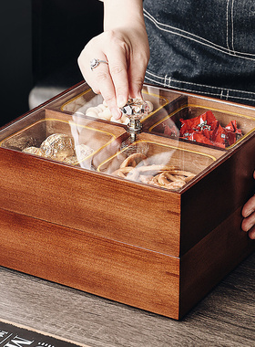 2022新款春节过年家居装饰品摆件酒柜客厅茶几果盘乔迁礼物干果盒