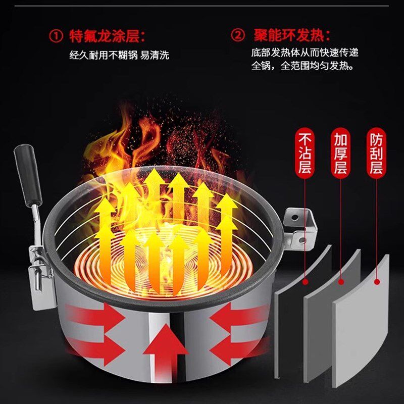 高效速热商用爆米花机插电全自动爆谷机球形蝶形均可爆