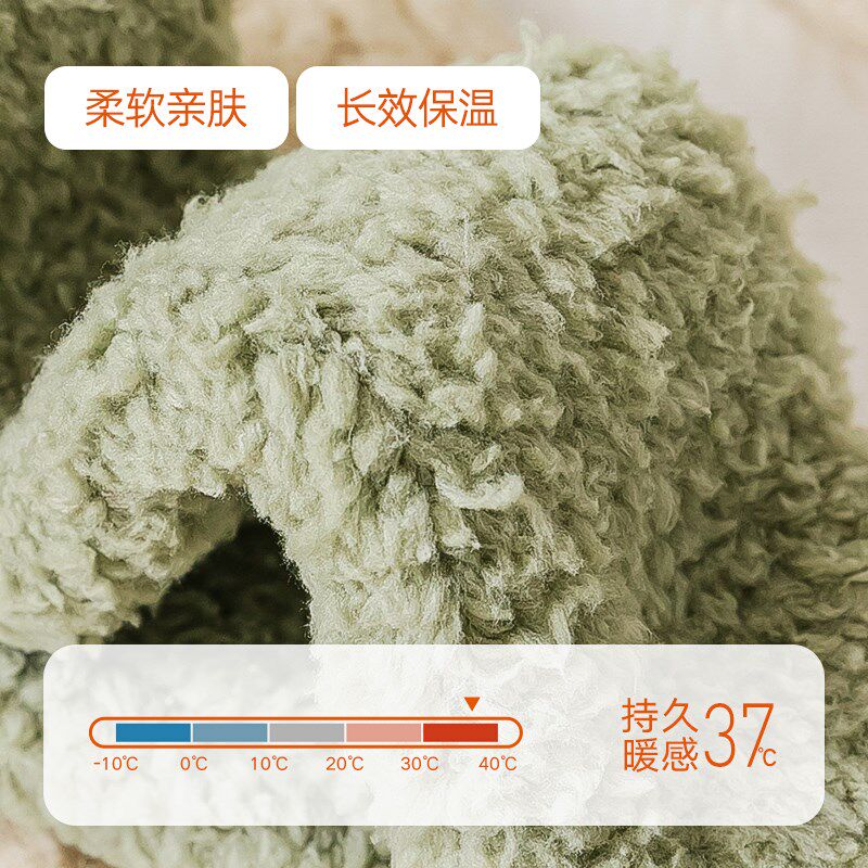 珊瑚绒过膝袜子男秋冬季长筒加厚加绒冬款保暖高筒毛圈睡眠地板袜