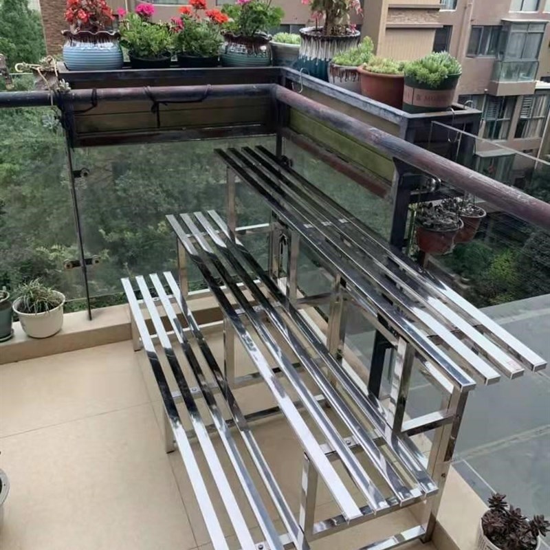 不锈钢花架子阳台户外阶梯式多层绿萝盆栽架子室外防水防晒置物架