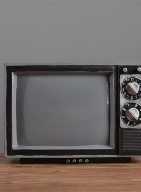 复古老式怀旧黑白电视机模型道具店铺橱窗装饰摆件拍照摄影陈列