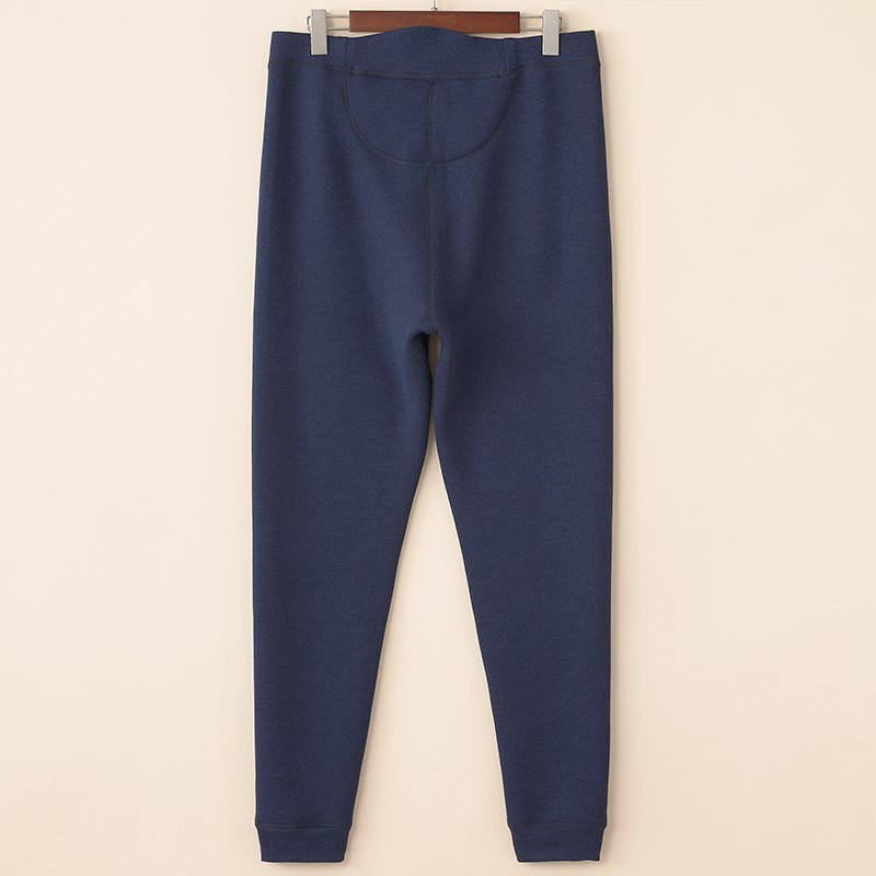 冬大码男士宽松阳离子保暖裤高腰羊毛护膝贴片加绒加厚一体绒棉裤