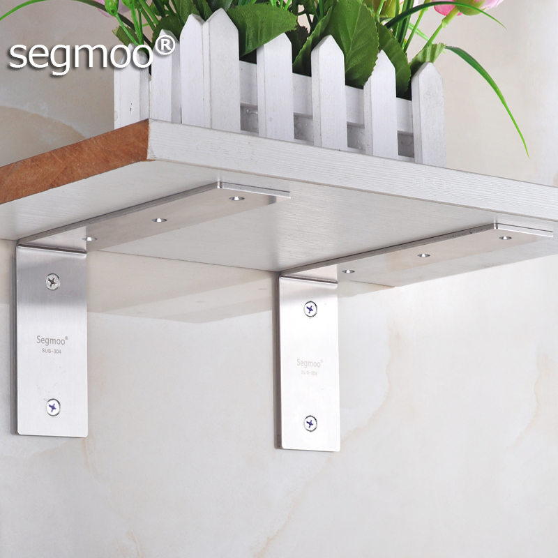 加厚304不锈钢三角支架托架支撑架搁板书架置物架角码大号加宽