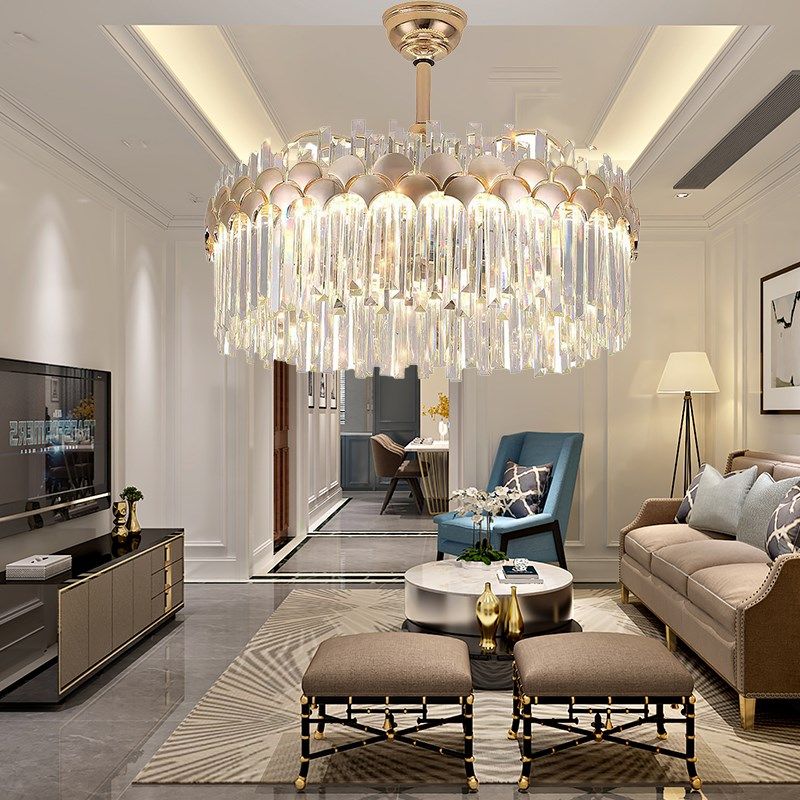 客厅一体高品质风扇灯轻奢电扇灯2024新款水晶风扇吊灯工厂直供,家装灯饰光源,风扇灯,淘宝优惠券,粉丝福利购,淘宝优惠卷