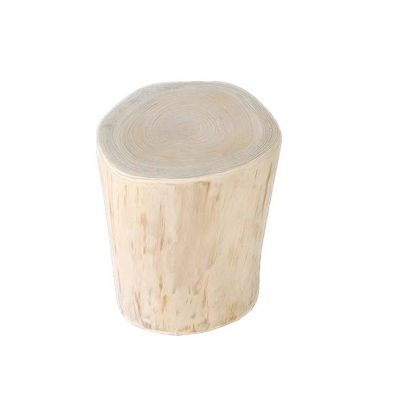 北欧实木圆凳原木树桩木桩摆件根雕凳子木墩子换鞋凳客厅简约茶几