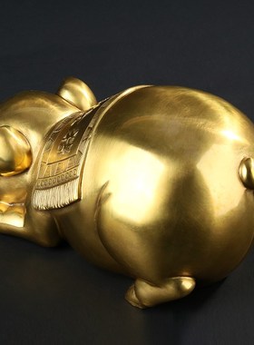 大仕缘铜工艺品福猪摆件生日生肖礼品招财猪家居储钱罐金猪