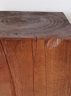 原木墩底座侘寂风方形柱子雕塑民宿茶室客厅玄关用落地复古风摆件