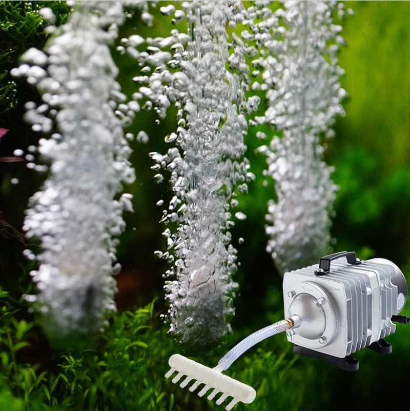 海利ACO-380水产电磁式气泵增氧冲氧泵鱼缸海鲜鱼池鱼塘增氧气泵