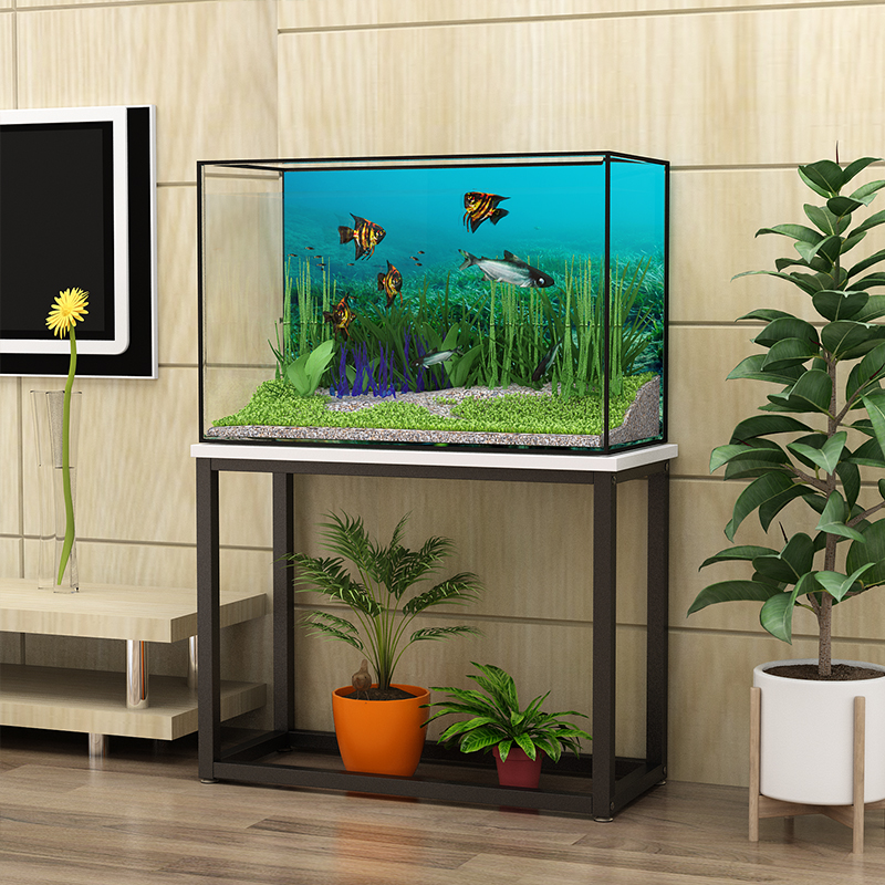 北欧实木铁艺鱼缸架子龟缸架底座底柜电视走廊玄关边桌简约鱼缸柜