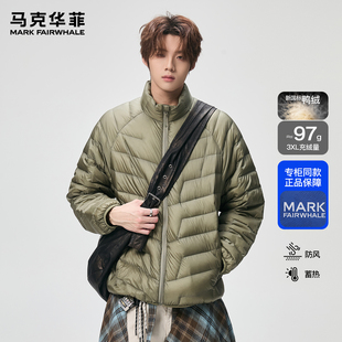 马克华菲排骨羽绒服男款秋冬季潮牌日系复古御寒保暖宽松立领外套