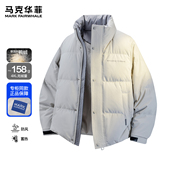 马克华菲羽绒服男款 潮牌美式 复古加绒加厚重磅立领情侣廓形防寒服
