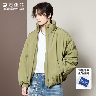 马克华菲潮牌美式加厚飞行员夹克男冬季短款复古boxy保暖棉服外套