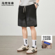 马克华菲休闲短裤 透气潮牌复古松紧腰宽松运动五分中裤 男夏季 薄款