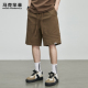男夏季 潮流美式 高街复古直筒宽松休闲五分裤 马克华菲运动短裤 中裤