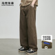 复古休闲裤 男春秋新款 高街潮牌设计感直筒宽松工装 马克华菲美式 裤