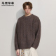 马克华菲毛衣男秋冬潮牌日系复古设计感重磅慵懒风情侣保暖针织衫