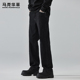 马克华菲黑色牛仔裤 子 高街潮牌宽松休闲直筒裤 男春秋2025新款 美式