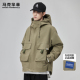 高街宽松户外运动多口袋夹克衫 马克华菲连帽冲锋衣男新款 春秋美式