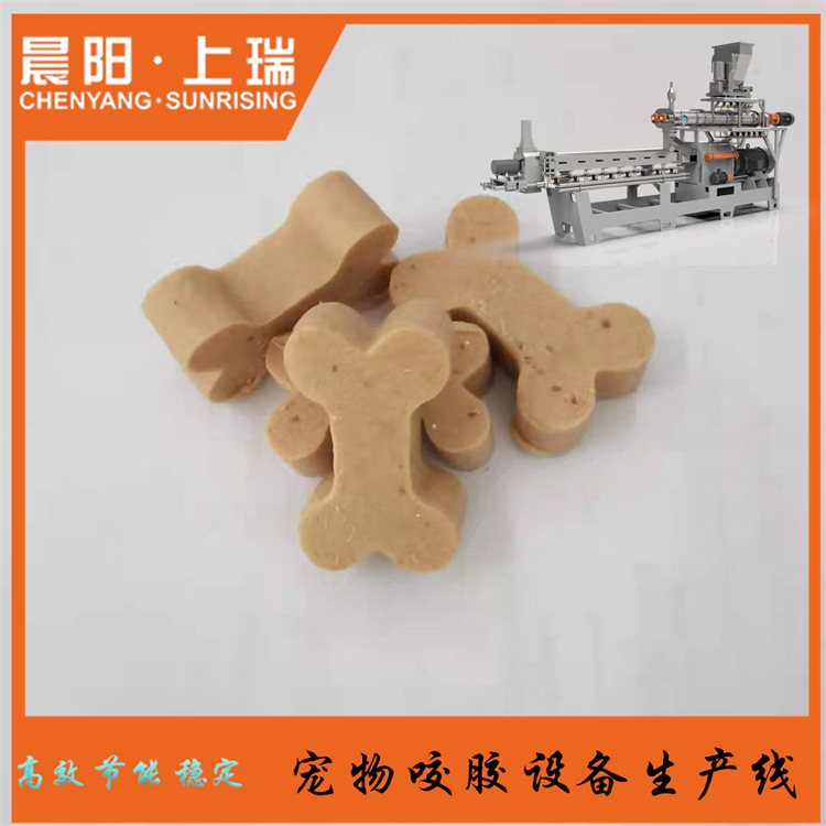 宠物饲料加工机械设备 狗粮猫粮鱼虾饲料生产线 狗咬胶生产线设备