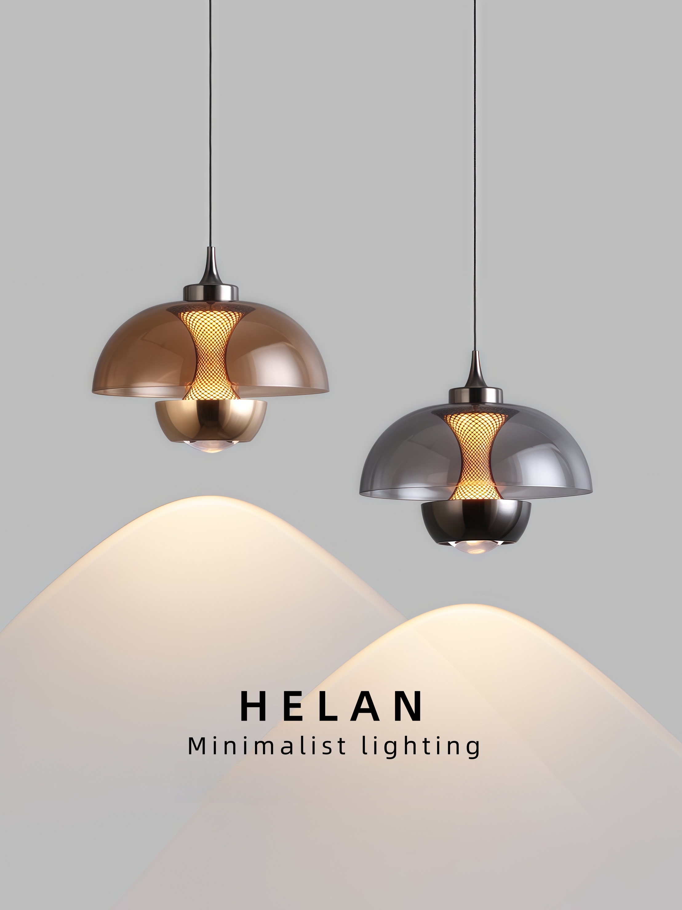 升降花苞床头吊灯意式极简护眼助眠轻奢高级感玄关吊线灯网红款灯