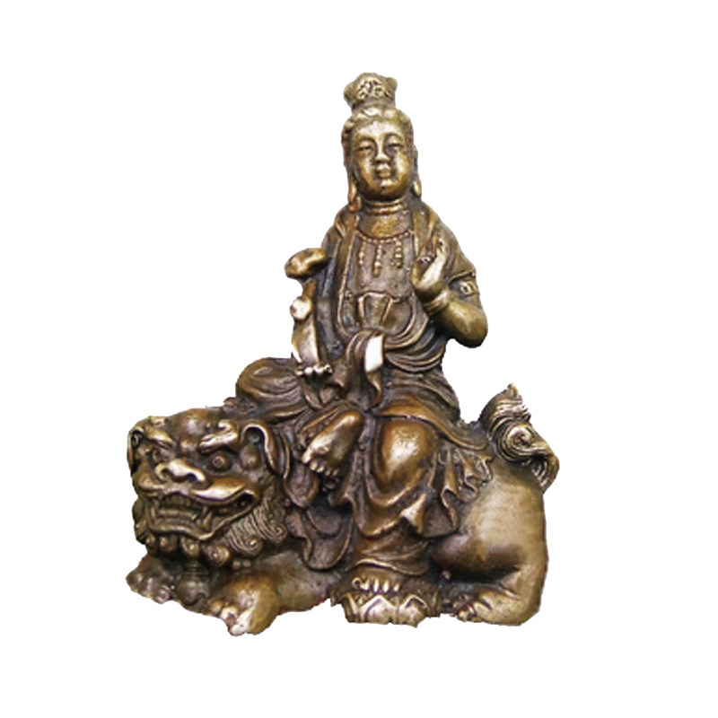 小号纯铜汽车摆件观音佛像文殊普贤菩萨财神关公释迦摩尼铜像家居
