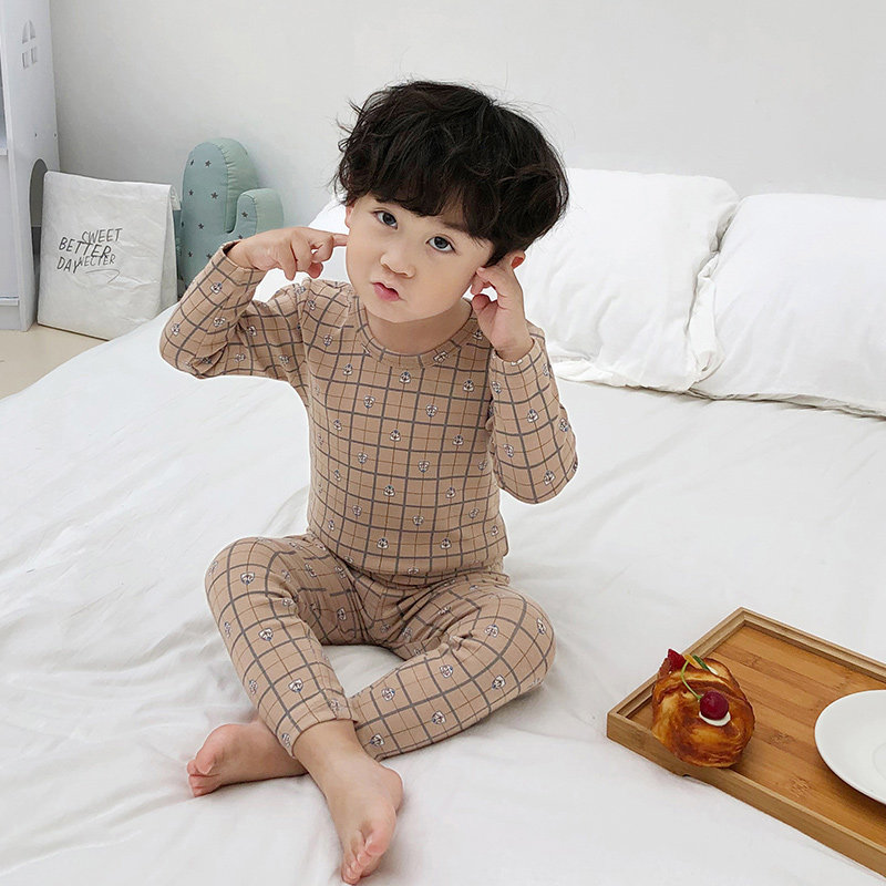 儿童睡衣女宝宝秋冬纯棉男童小孩秋衣秋裤长袖婴儿保暖家居服套装,童装/婴儿装/亲子装,家居服套装,淘宝优惠券,粉丝福利购,淘宝优惠卷