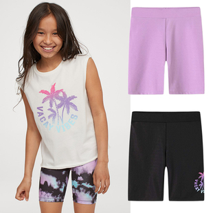 女童夏季速干薄款运动五分裤学生训练球裤骑行裤攀岩韵律高中生大