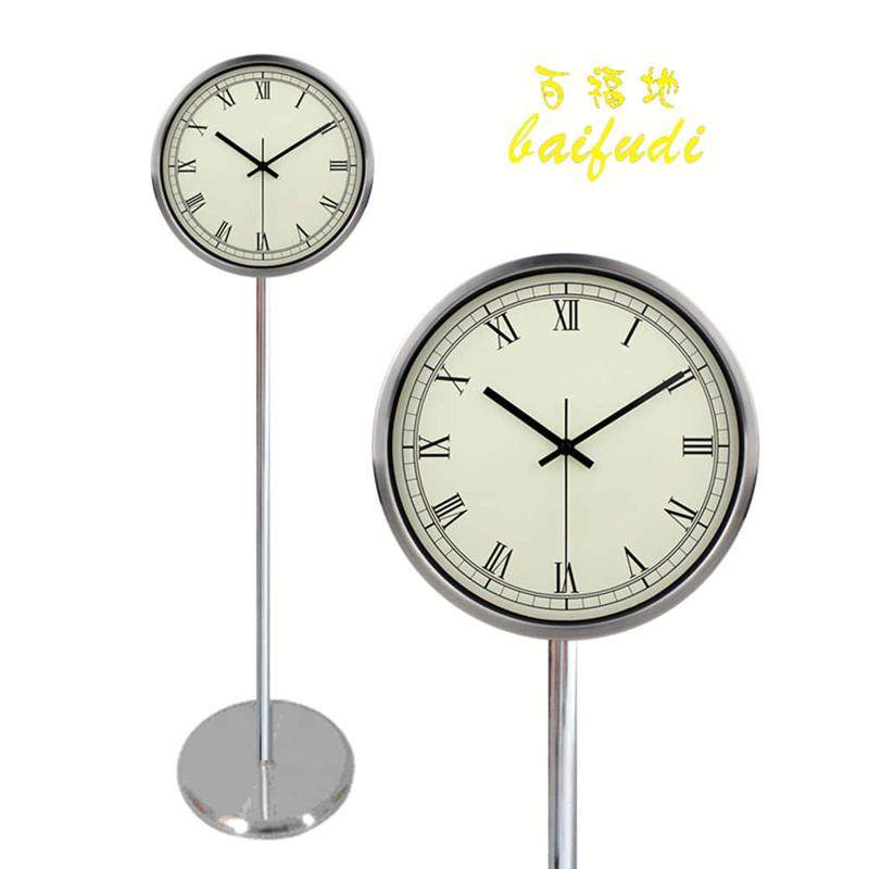 艺创意落地现代钟金属美铁立地钟电子欧式落地典雅简约静音座钟